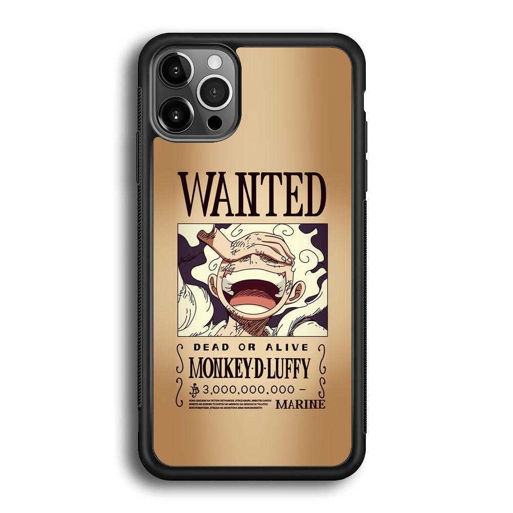 One Piece Luffy Yonkou's Bounty iPhone 12 Pro Case-Rubber Black (2D Case)-Oxvistore