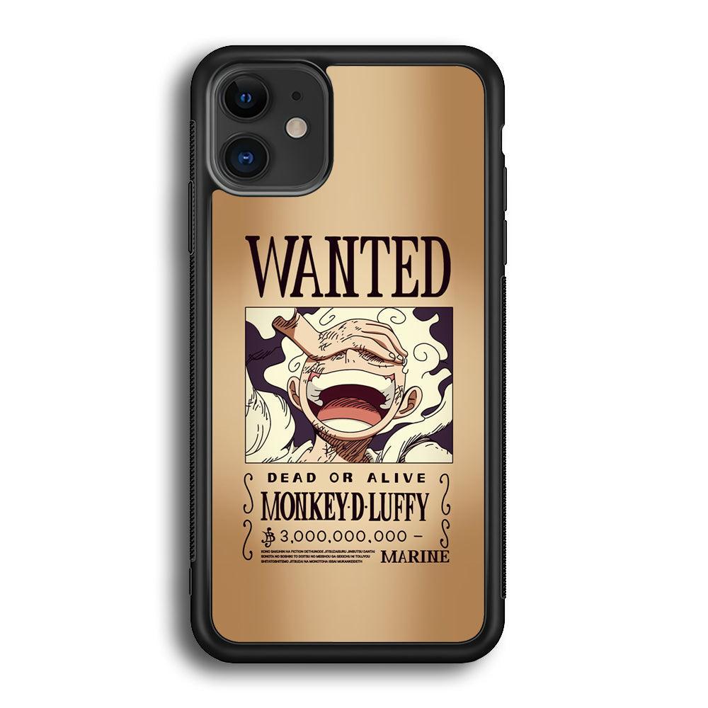 One Piece Luffy Yonkou's Bounty iPhone 12 Case-Rubber Black (2D Case)-Oxvistore
