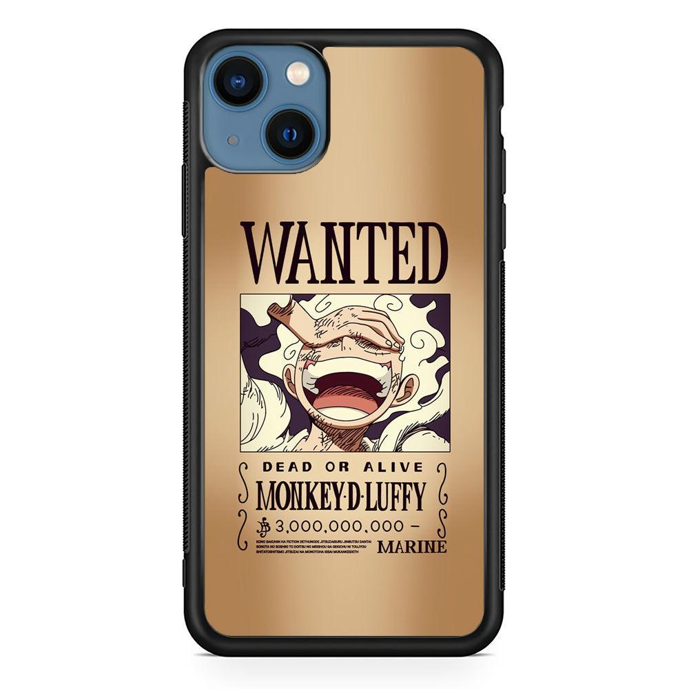 One Piece Luffy Yonkou's Bounty iPhone 13 Case-Rubber Black (2D Case)-Oxvistore