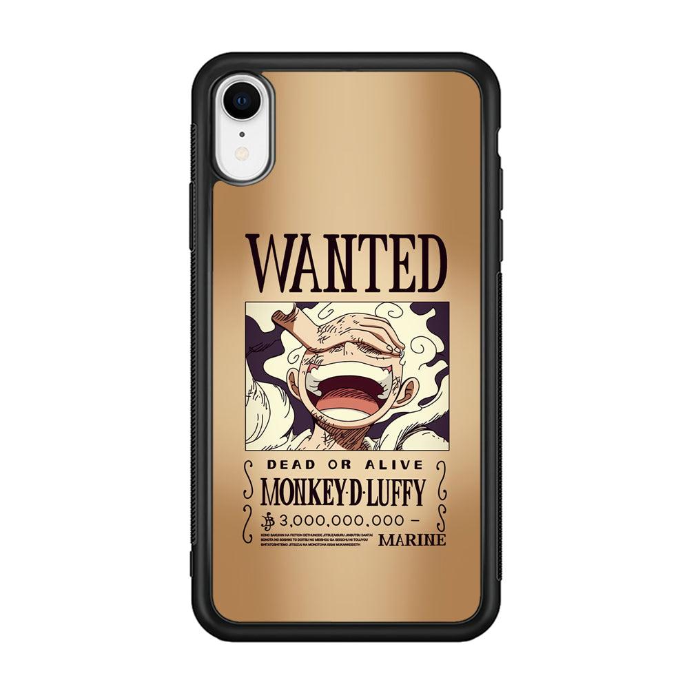 One Piece Luffy Yonkou's Bounty iPhone XR Case-Rubber Black (2D Case)-Oxvistore