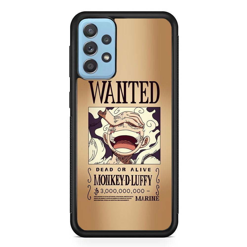 One Piece Luffy Yonkou's Bounty Samsung Galaxy A52 Case-Rubber Black (2D Case)-Oxvistore
