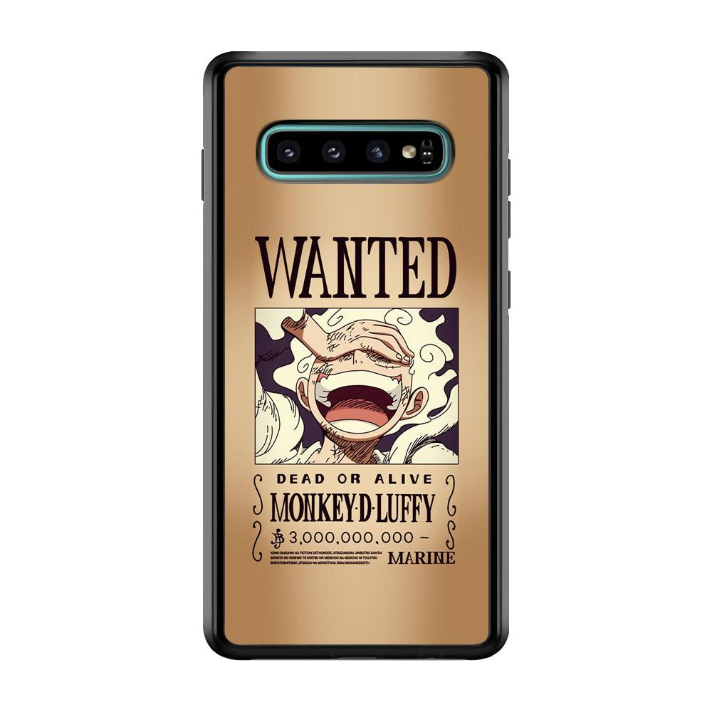 One Piece Luffy Yonkou's Bounty Samsung Galaxy S10 Plus Case-Rubber Black (2D Case)-Oxvistore