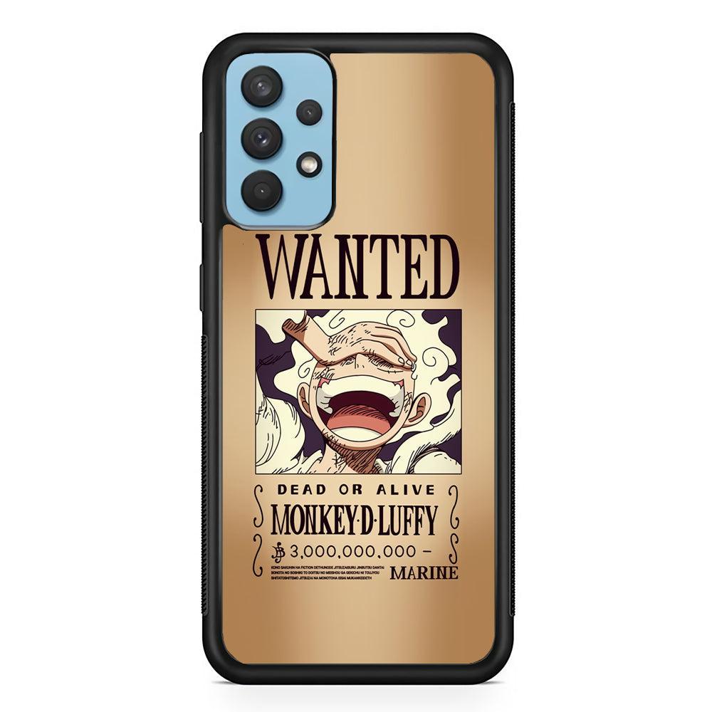 One Piece Luffy Yonkou's Bounty Samsung Galaxy A32 Case-Rubber Black (2D Case)-Oxvistore