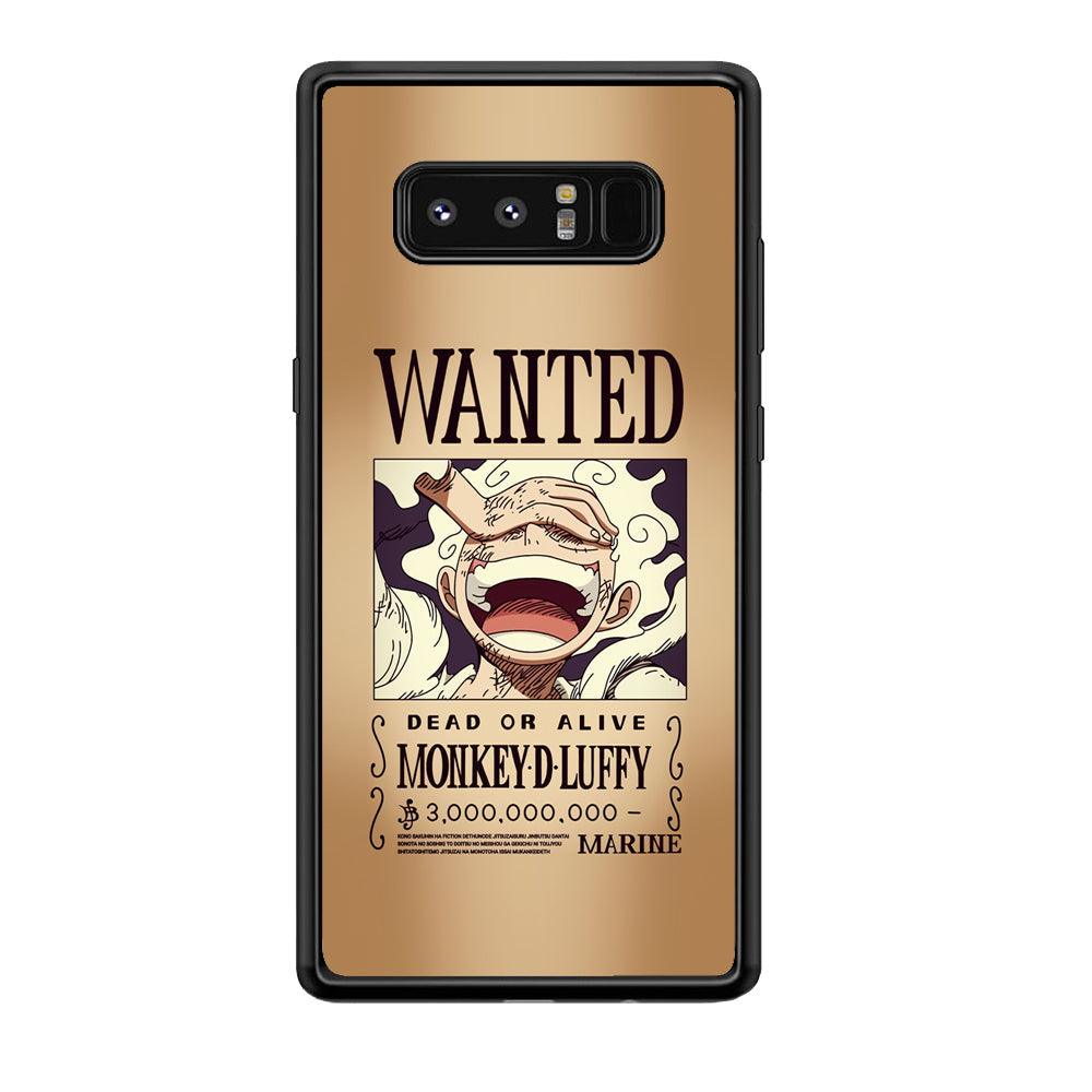 One Piece Luffy Yonkou's Bounty Samsung Galaxy Note 8 Case-Rubber Black (2D Case)-Oxvistore