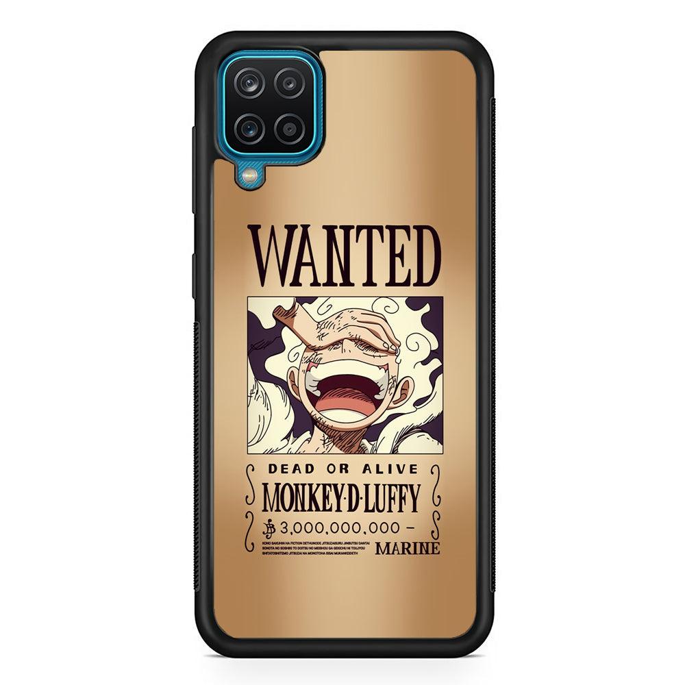 One Piece Luffy Yonkou's Bounty Samsung Galaxy A12 Case-Rubber Black (2D Case)-Oxvistore