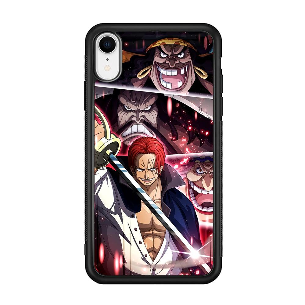 One Piece Shanks The Yonko iPhone XR Case-Rubber Black (2D Case)-Oxvistore