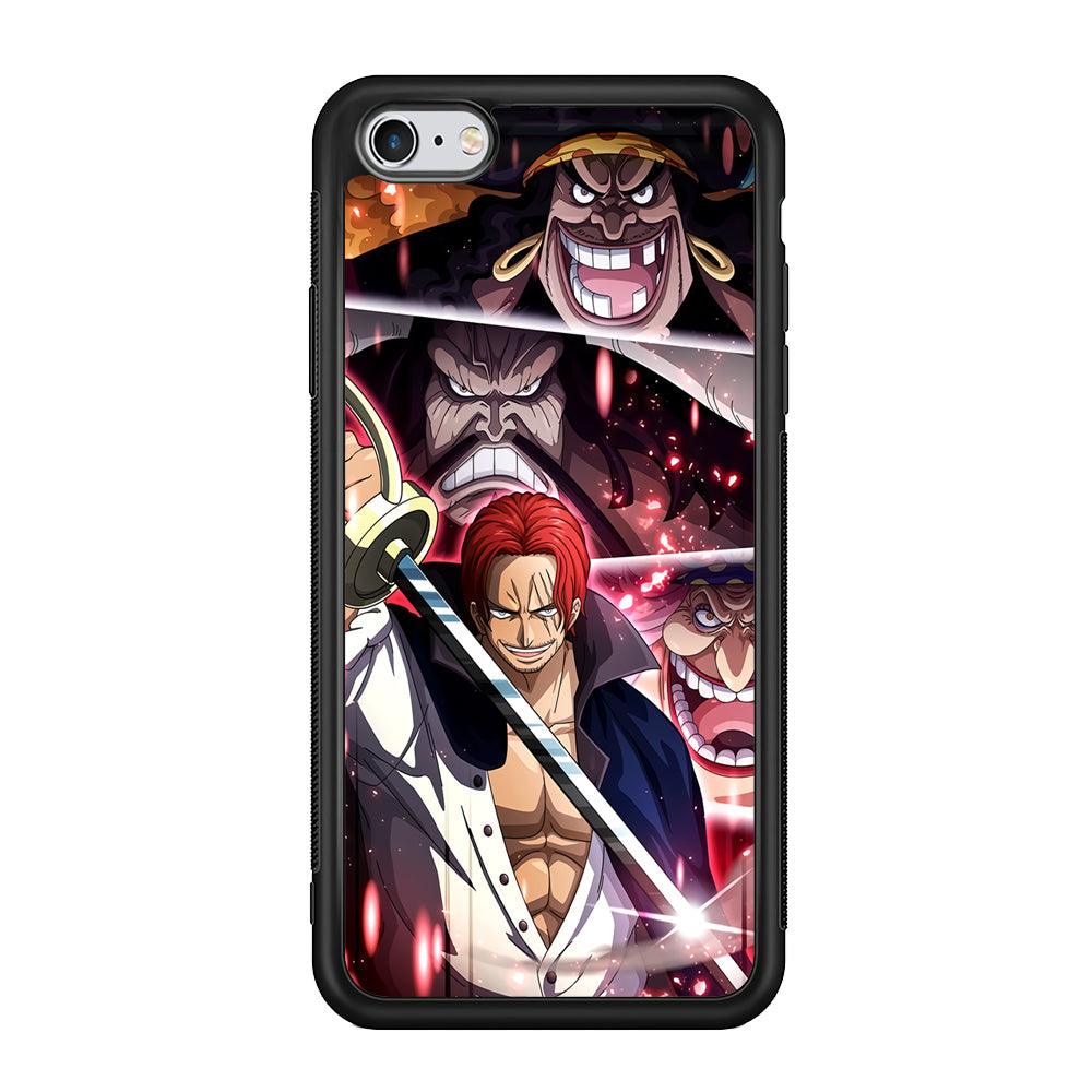 One Piece Shanks The Yonko iPhone 6 | 6s Case-Rubber Black (2D Case)-Oxvistore