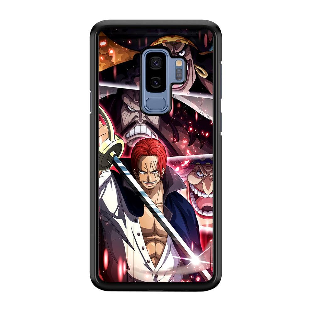 One Piece Shanks The Yonko Samsung Galaxy S9 Plus Case-Rubber Black (2D Case)-Oxvistore