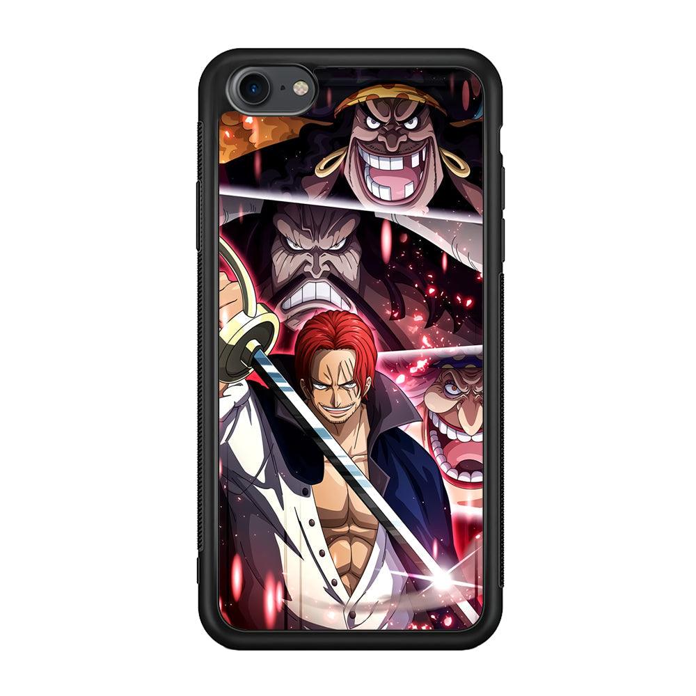 One Piece Shanks The Yonko iPhone 8 Case-Rubber Black (2D Case)-Oxvistore