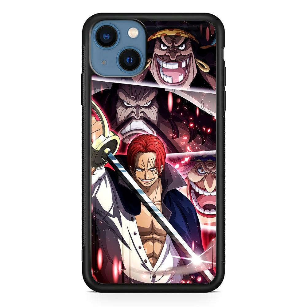 One Piece Shanks The Yonko iPhone 14 Plus Case-Rubber Black (2D Case)-Oxvistore