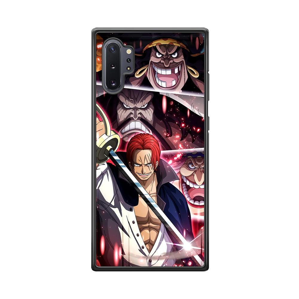 One Piece Shanks The Yonko Samsung Galaxy Note 10 Plus Case-Rubber Black (2D Case)-Oxvistore