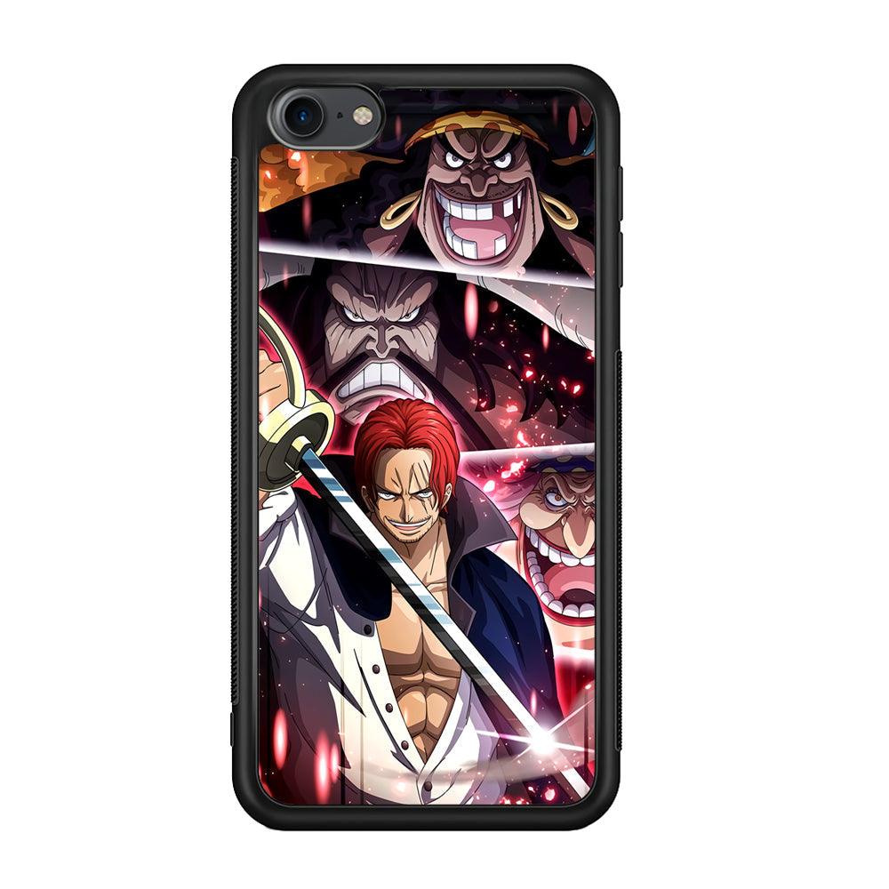 One Piece Shanks The Yonko iPod Touch 6 Case-Rubber Black (2D Case)-Oxvistore