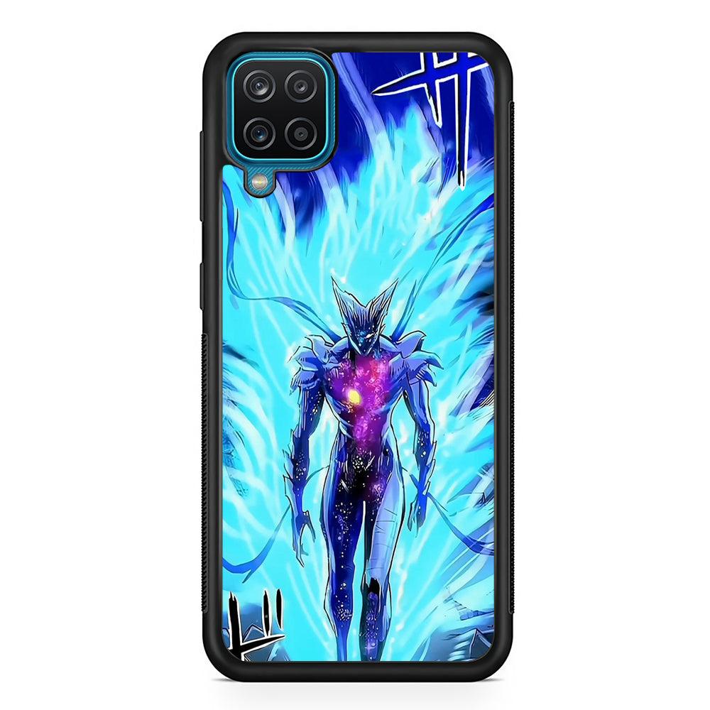 One Punch Man Cosmic Garou Show Samsung Galaxy A12 Case-Rubber Black (2D Case)-Oxvistore