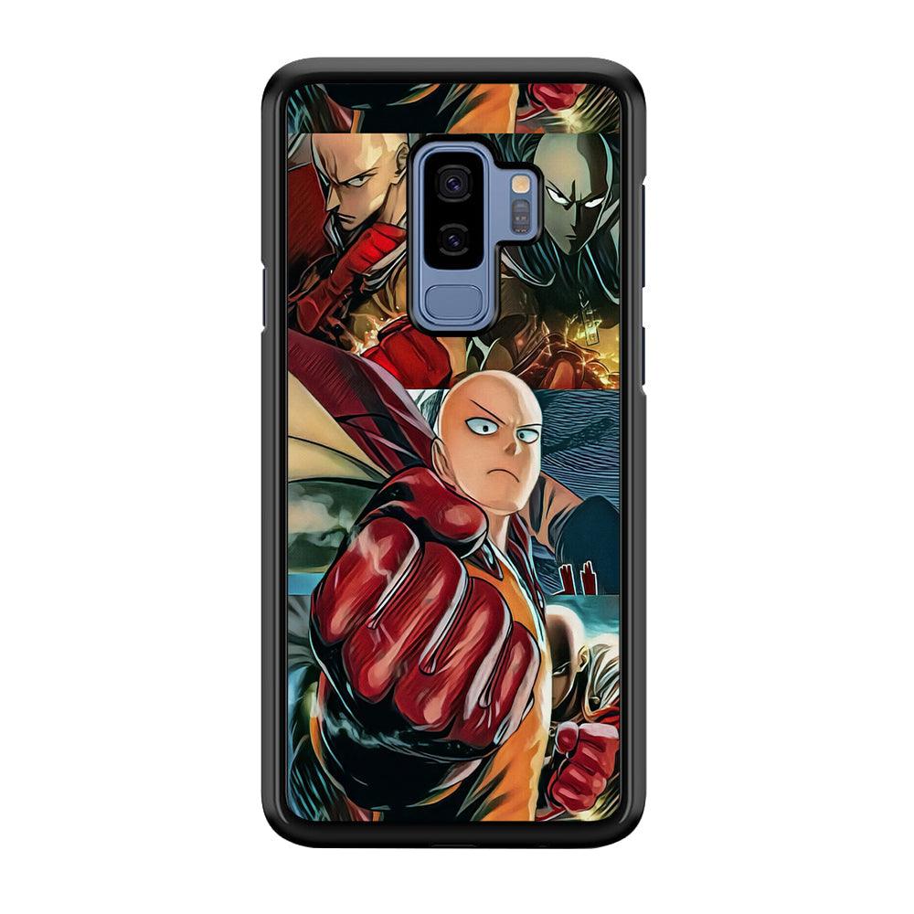 One Punch Man No Time to Smile Samsung Galaxy S9 Plus Case-Rubber Black (2D Case)-Oxvistore