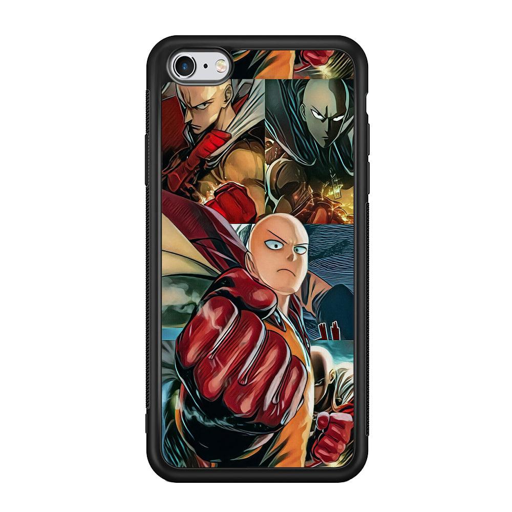 One Punch Man No Time to Smile iPhone 6 Plus | 6s Plus Case-Rubber Black (2D Case)-Oxvistore