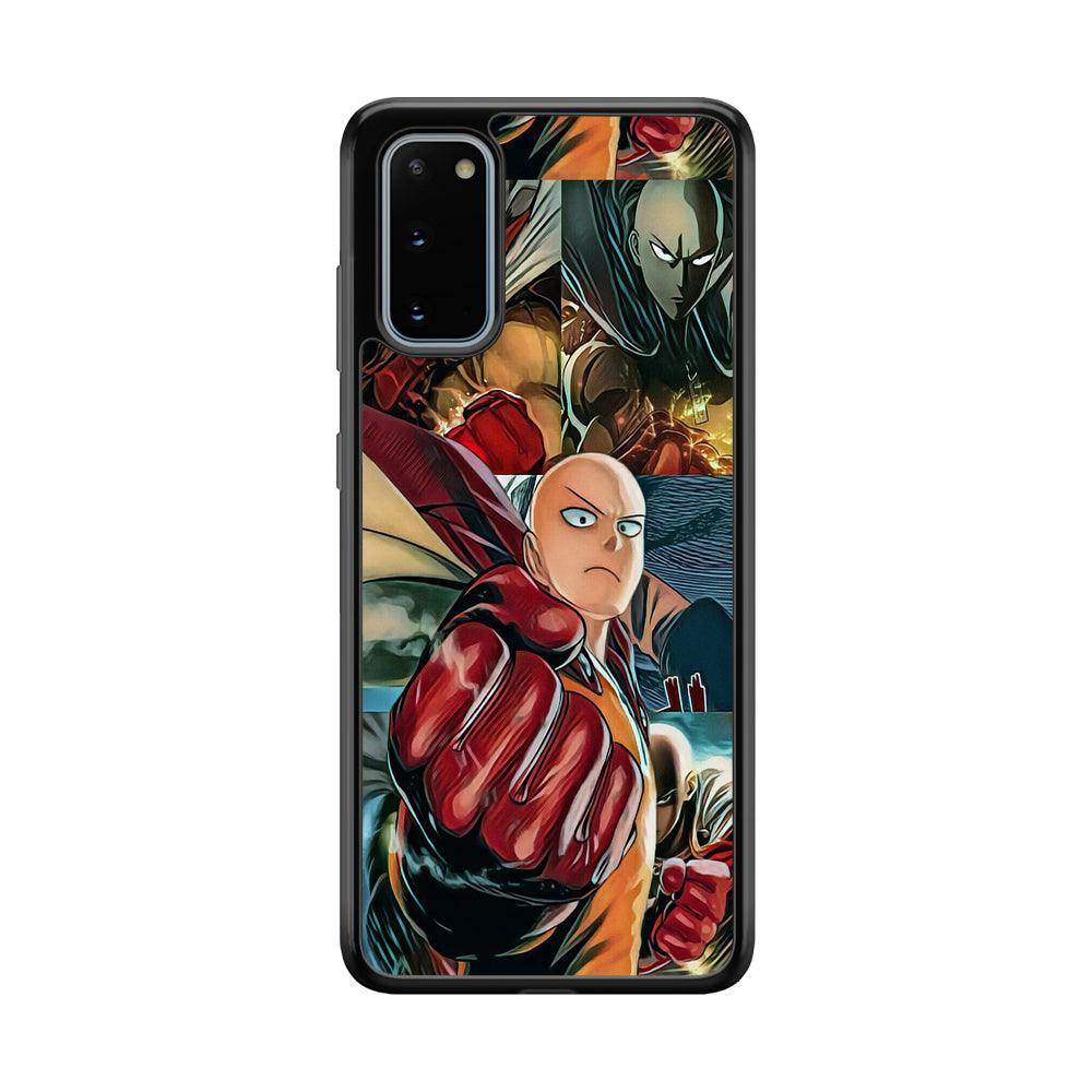 One Punch Man No Time to Smile Samsung Galaxy S20 Case-Rubber Black (2D Case)-Oxvistore