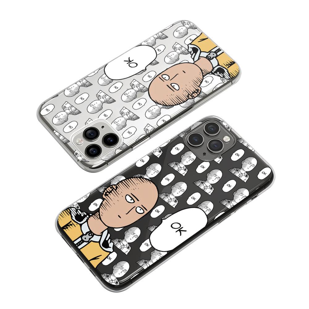 One Punch Man Time to Fight Clear Soft Case-Oxvistore