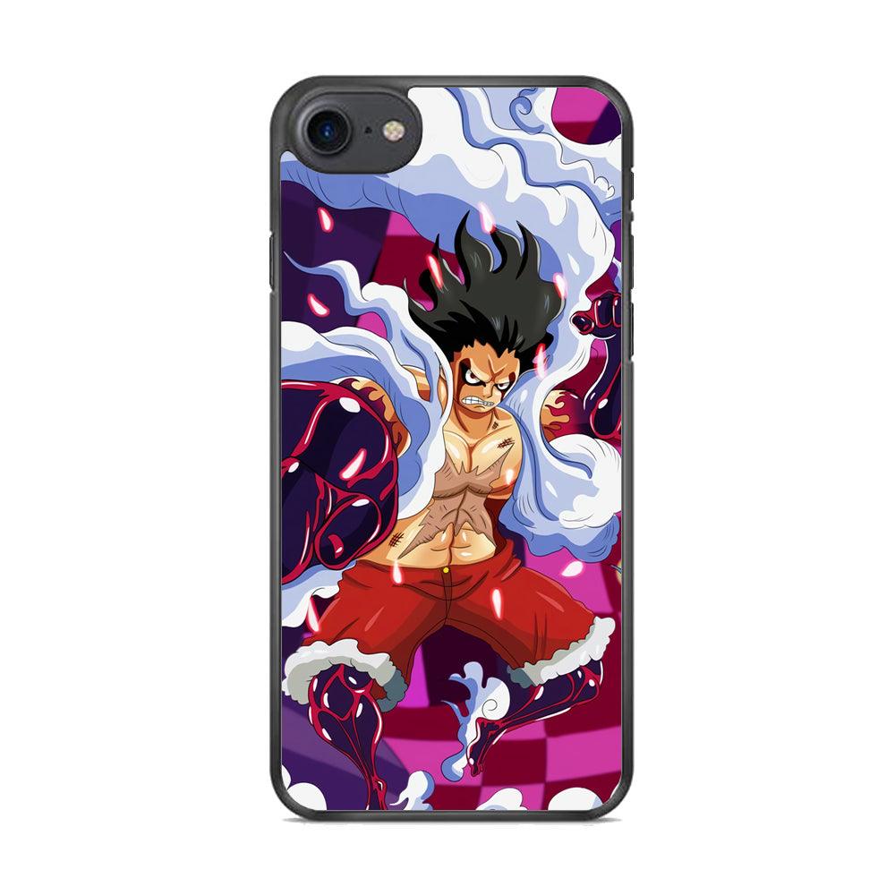 One Piece Luffy Gear 4 iPhone 7 Case-Rubber Black (2D Case)-Oxvistore