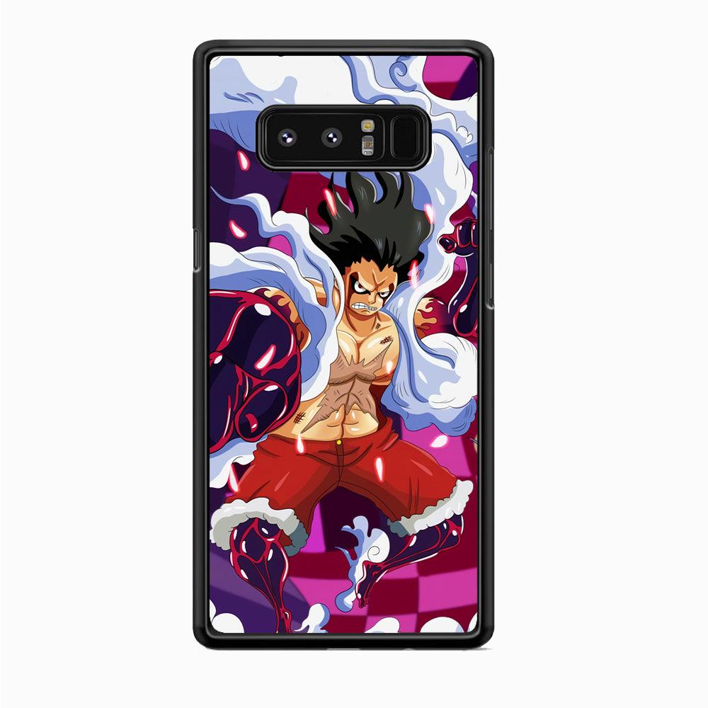 One Piece Luffy Gear 4 Samsung Galaxy Note 8 Case-Rubber Black (2D Case)-Oxvistore