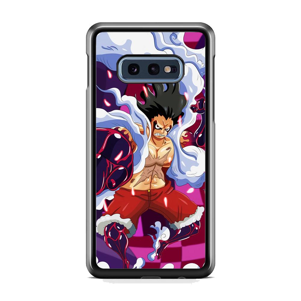 One Piece Luffy Gear 4 Samsung Galaxy S10E Case-Rubber Black (2D Case)-Oxvistore
