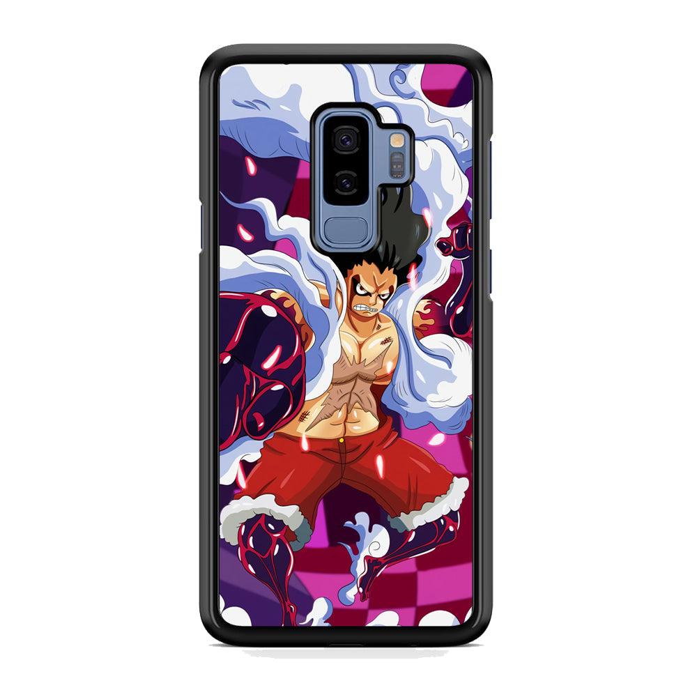 One Piece Luffy Gear 4 Samsung Galaxy S9 Plus Case-Rubber Black (2D Case)-Oxvistore