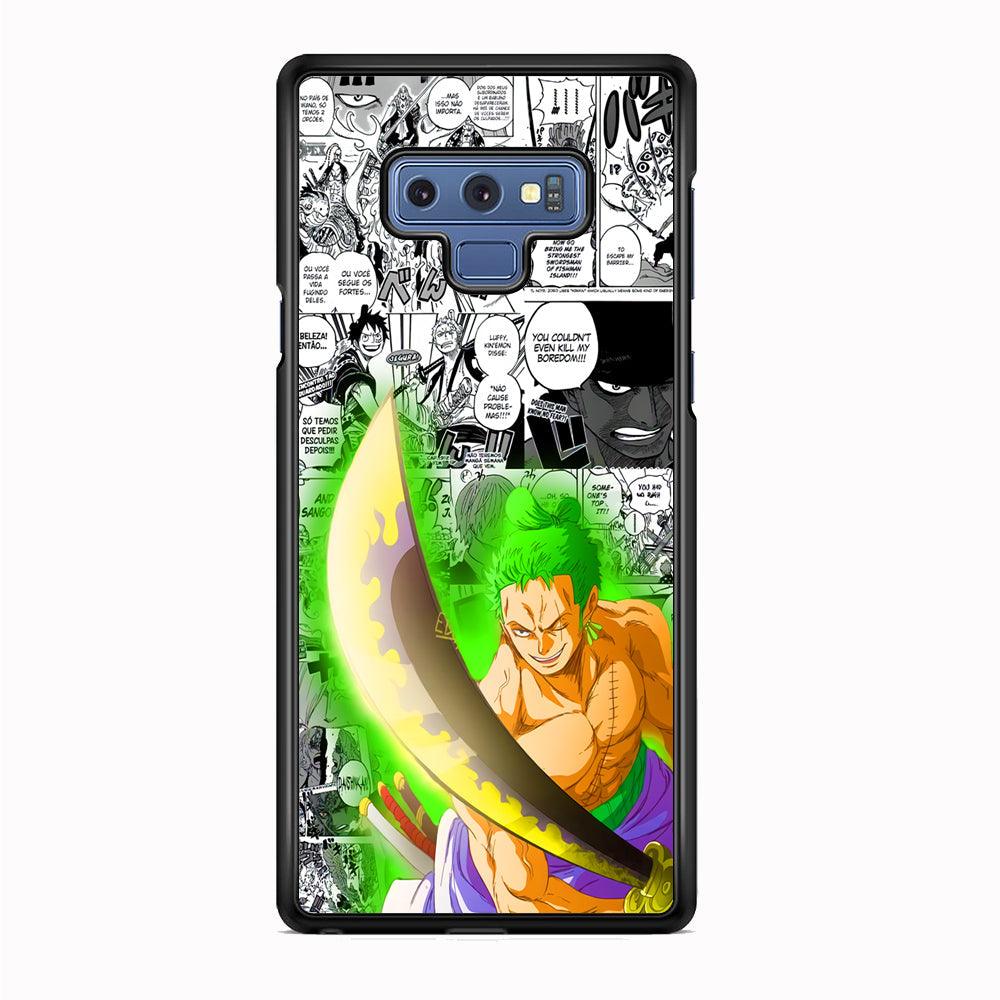 One Piece Zoro wit Enma Samsung Galaxy Note 9 Case-Rubber Black (2D Case)-Oxvistore