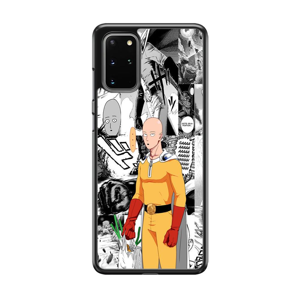 One Punch Man Time for Discount Samsung Galaxy S20 Plus Case-Rubber Black (2D Case)-Oxvistore