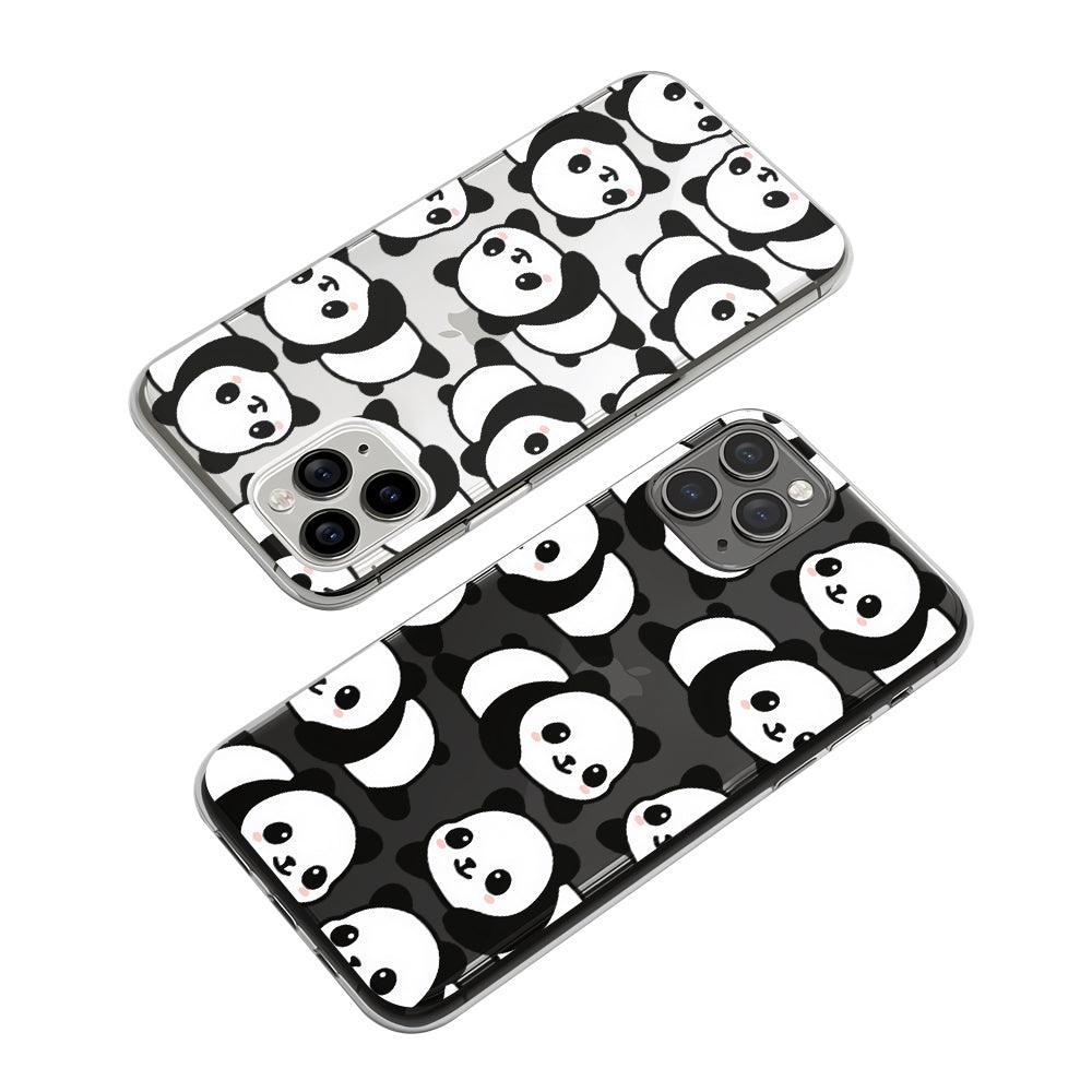 Panda Relaxes and Lies Down Clear Soft Case-Oxvistore