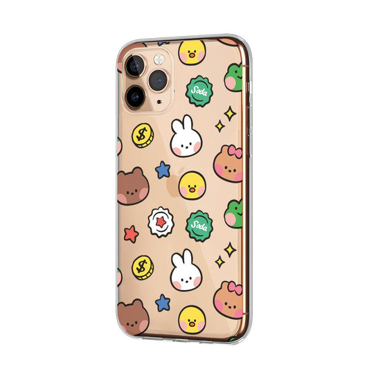 Patern of Cute Little Doll Clear Soft Case-Oxvistore