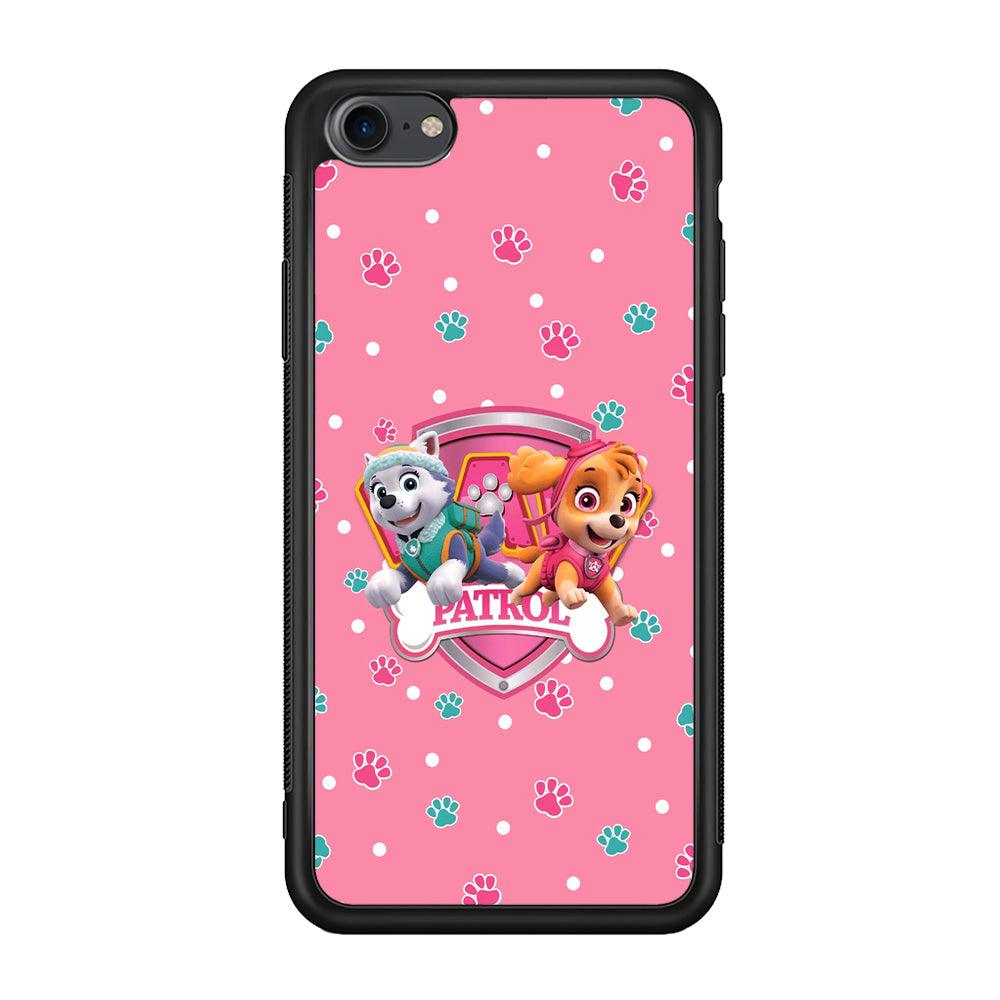 Paw Patrol Skye and Everest Pink Patroll iPhone 8 Case-Rubber Black (2D Case)-Oxvistore