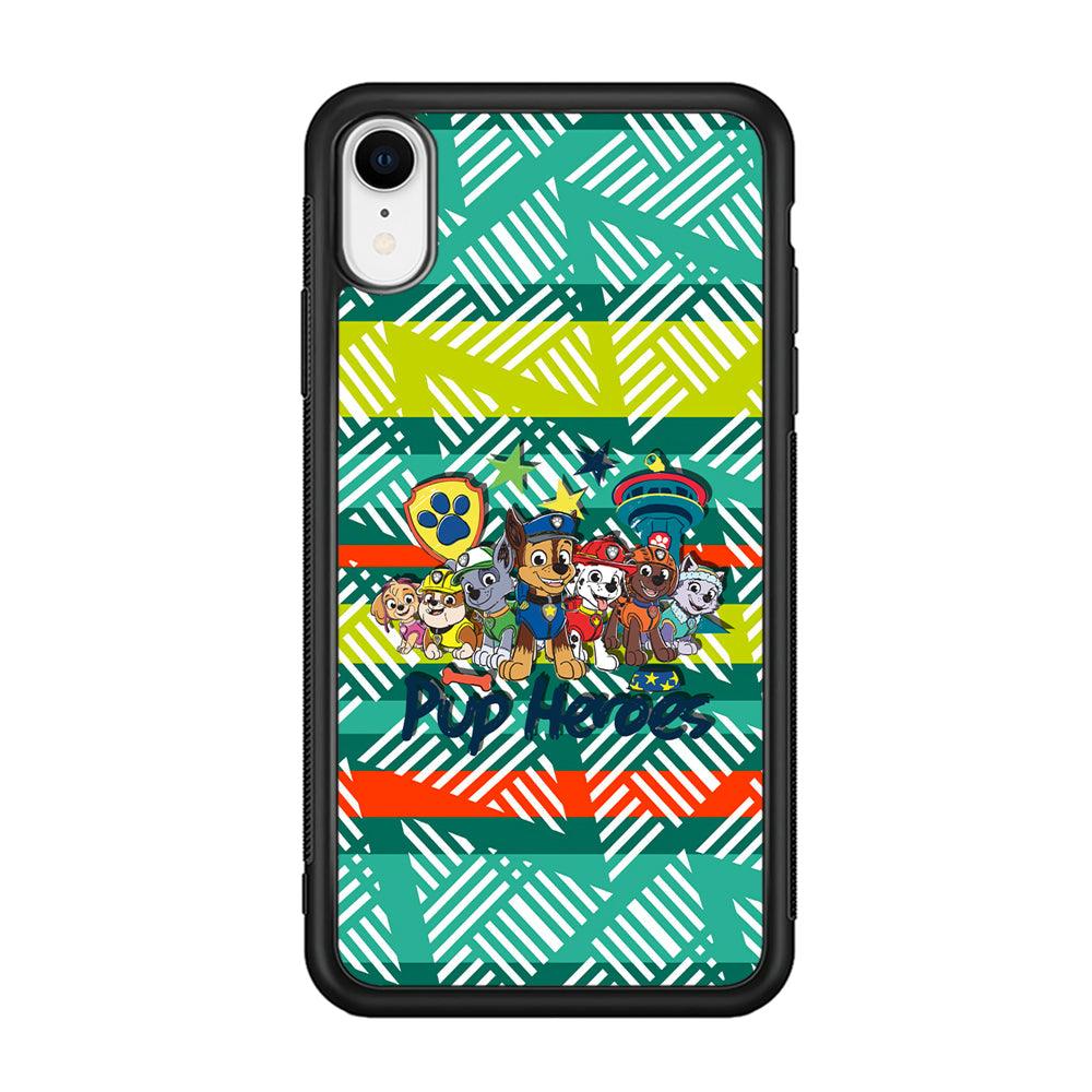 Paw Patrol The Pup Heroes iPhone XR Case-Rubber Black (2D Case)-Oxvistore