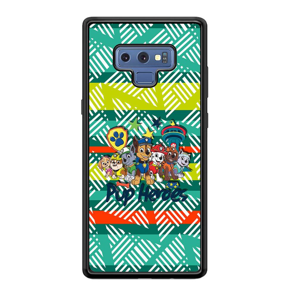 Paw Patrol The Pup Heroes Samsung Galaxy Note 9 Case-Rubber Black (2D Case)-Oxvistore