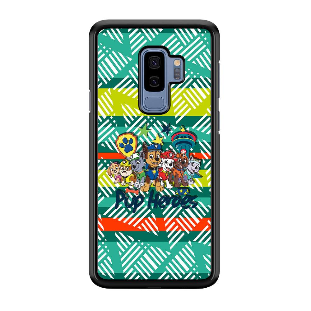 Paw Patrol The Pup Heroes Samsung Galaxy S9 Plus Case-Rubber Black (2D Case)-Oxvistore