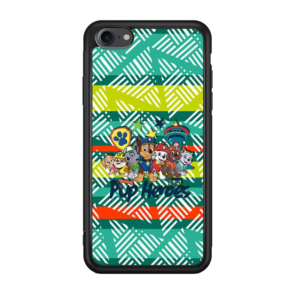 Paw Patrol The Pup Heroes iPhone 7 Case-Rubber Black (2D Case)-Oxvistore