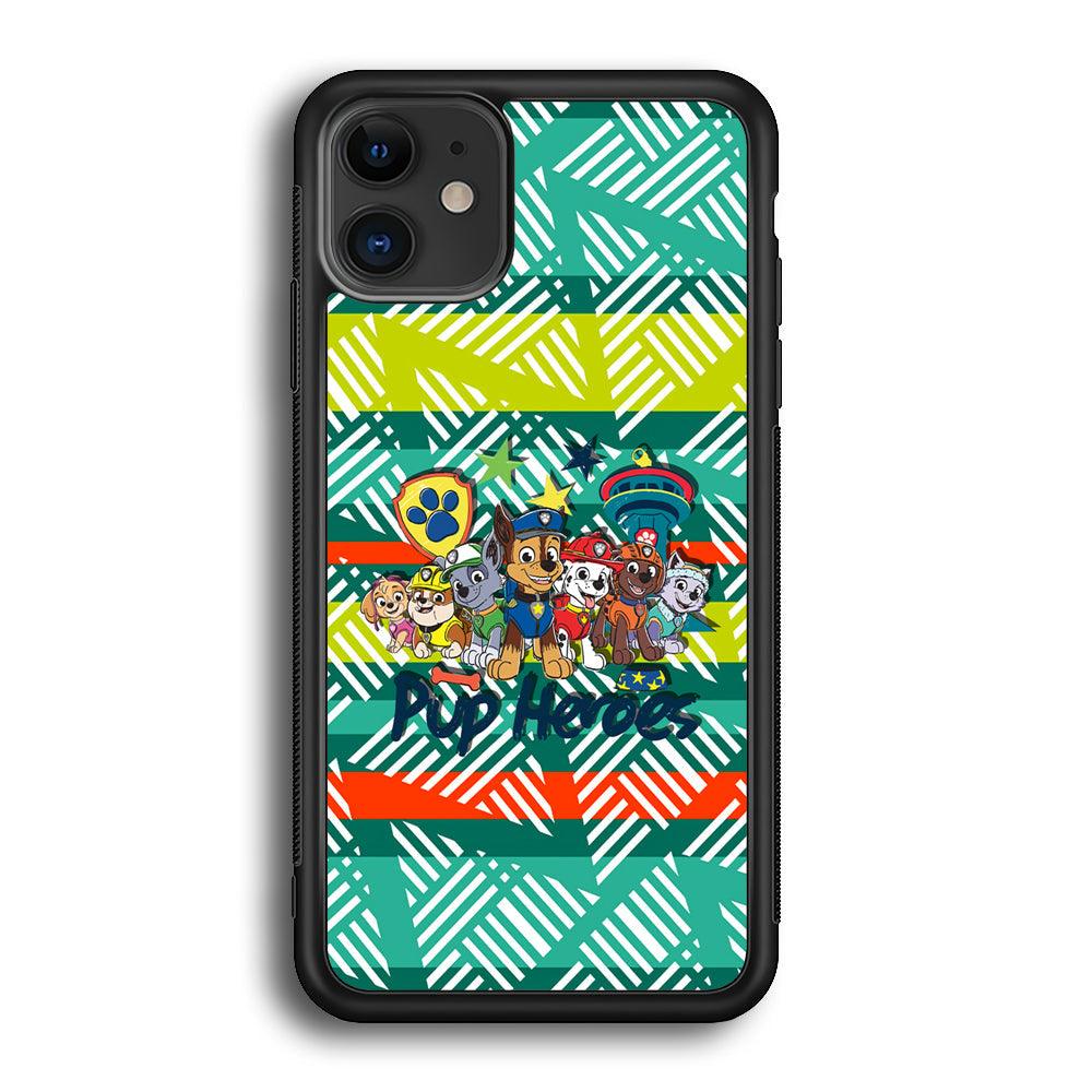 Paw Patrol The Pup Heroes iPhone 12 Case-Rubber Black (2D Case)-Oxvistore