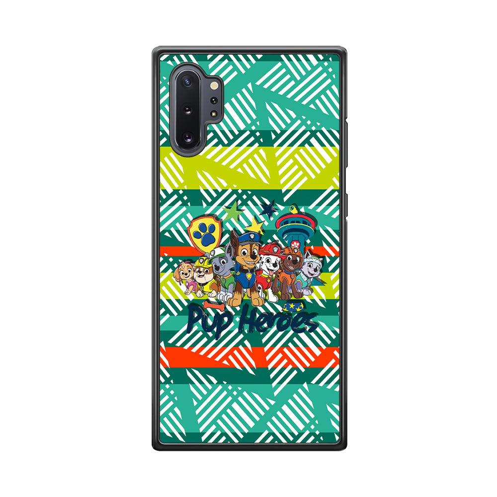 Paw Patrol The Pup Heroes Samsung Galaxy Note 10 Plus Case-Rubber Black (2D Case)-Oxvistore