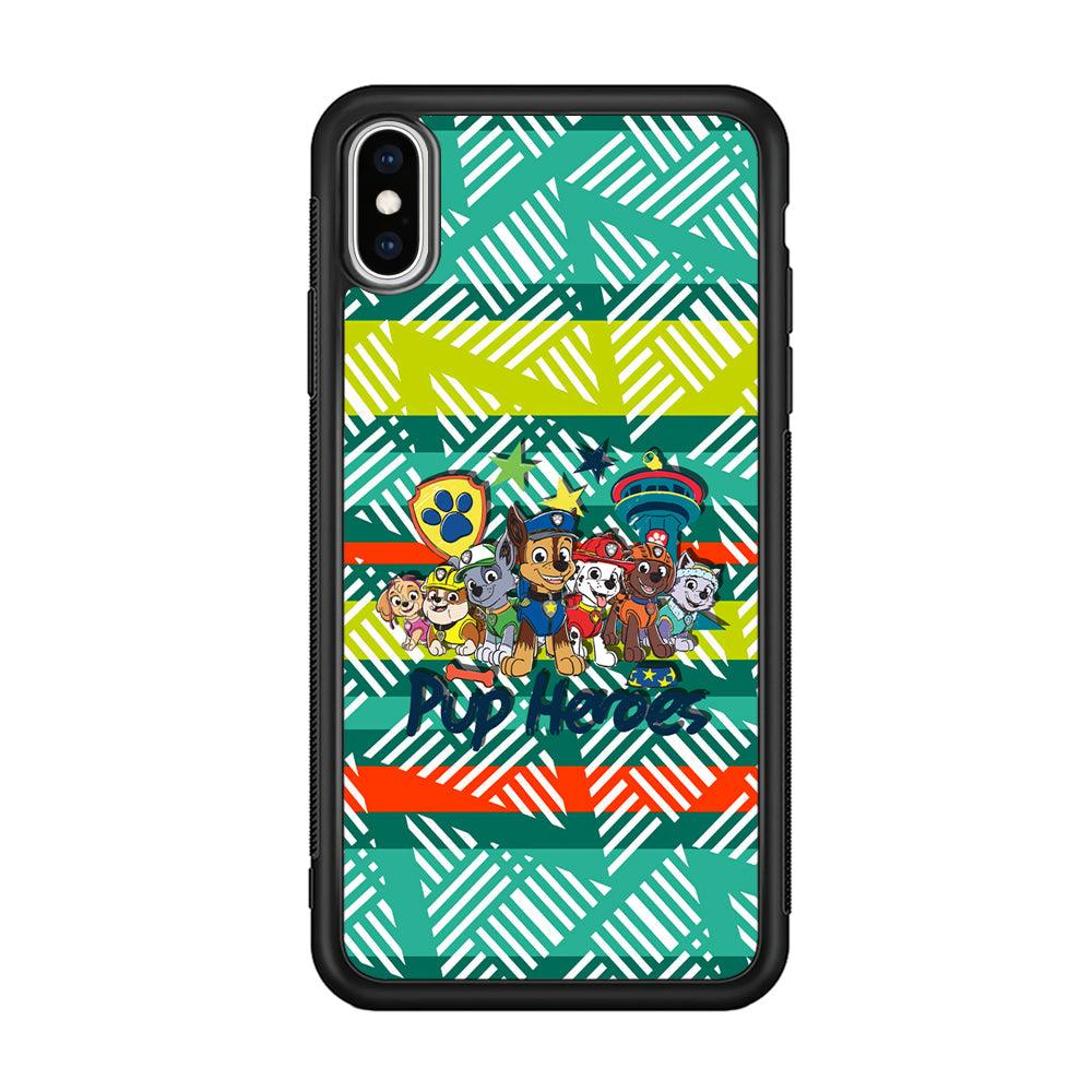 Paw Patrol The Pup Heroes iPhone Xs Max Case-Rubber Black (2D Case)-Oxvistore