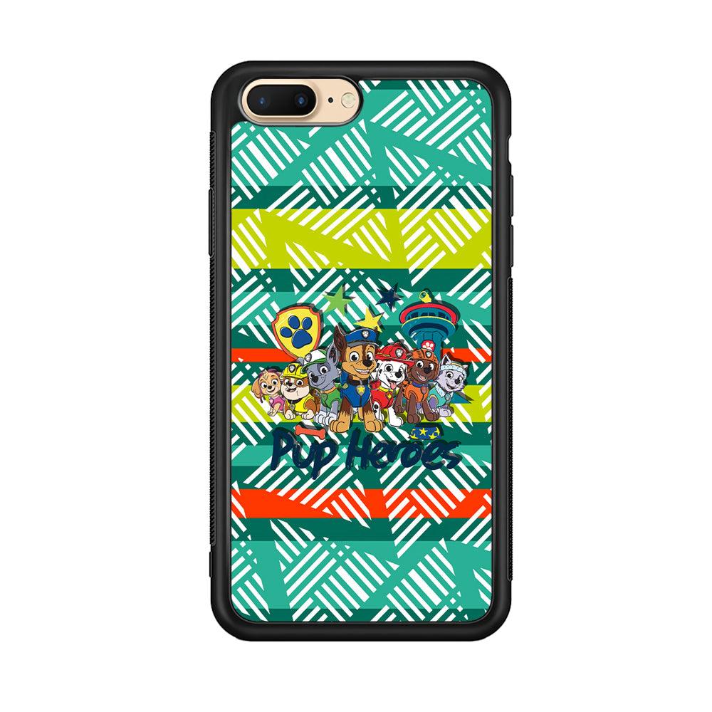 Paw Patrol The Pup Heroes iPhone 8 Plus Case-Rubber Black (2D Case)-Oxvistore