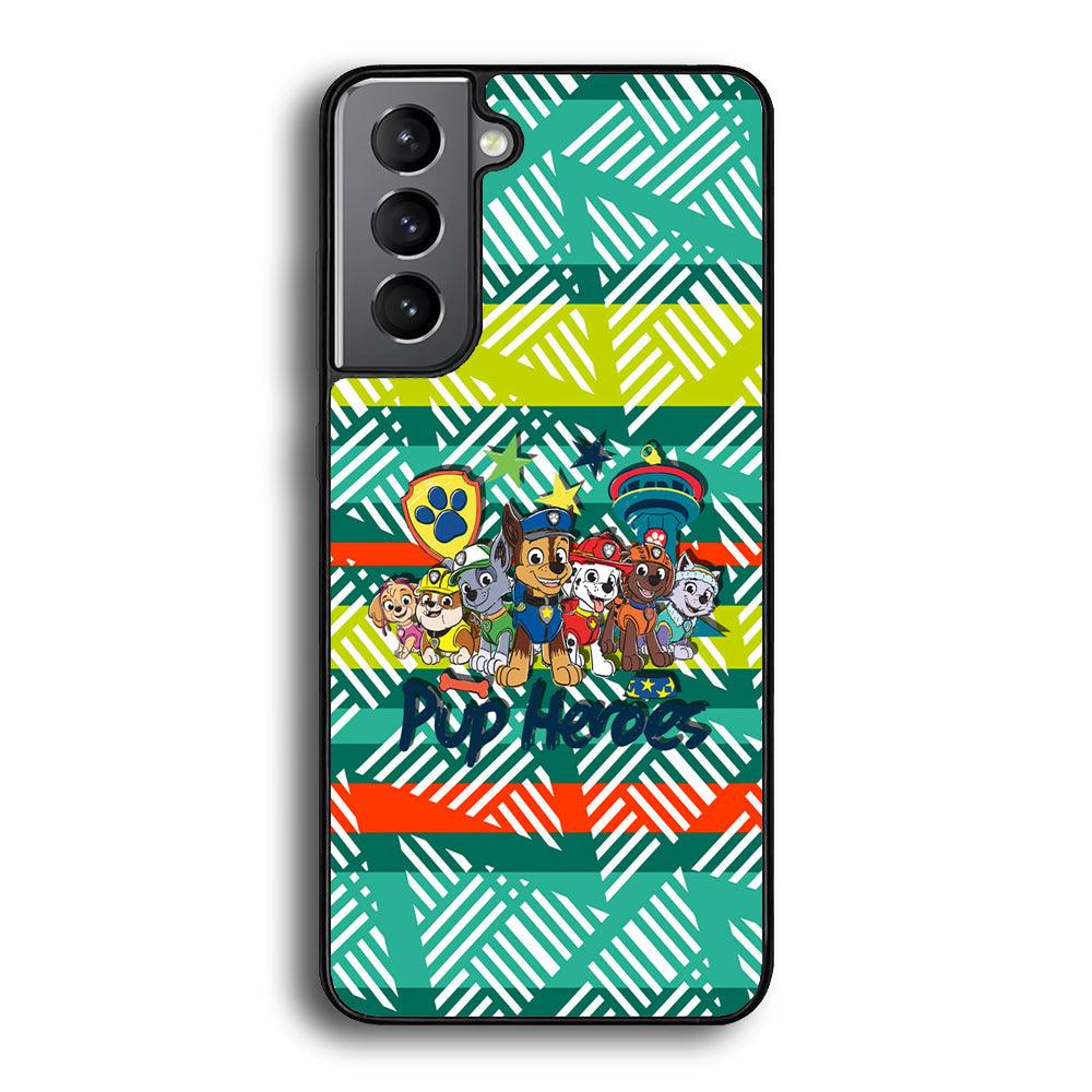 Paw Patrol The Pup Heroes Samsung Galaxy S21 Plus Case-Rubber Black (2D Case)-Oxvistore