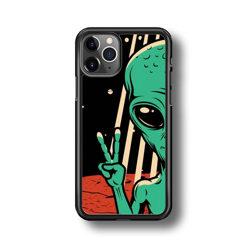 Peace from Another World iPhone 11 Pro Case-Rubber White (2D Case)-Oxvistore