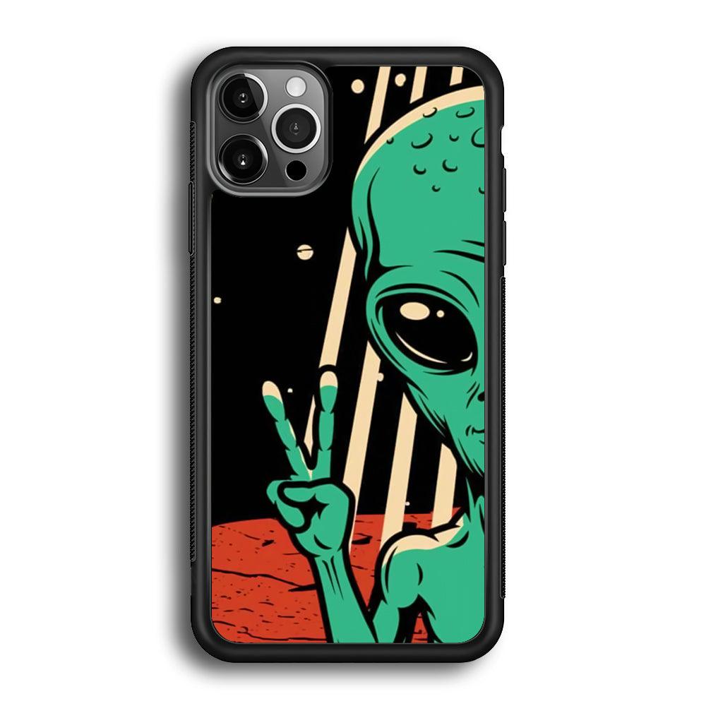 Peace from Another World iPhone 12 Pro Case-Rubber White (2D Case)-Oxvistore