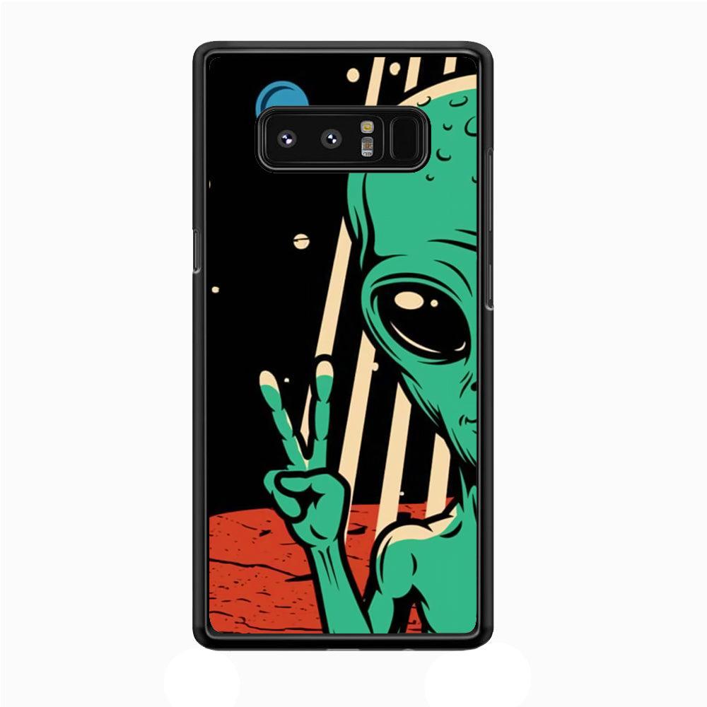 Peace from Another World Samsung Galaxy Note 8 Case-Rubber Black (2D Case)-Oxvistore