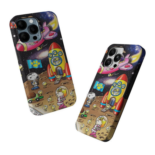 Peanuts Snoopy Space Travel 2 in 1 Tough Phone Case-Oxvistore