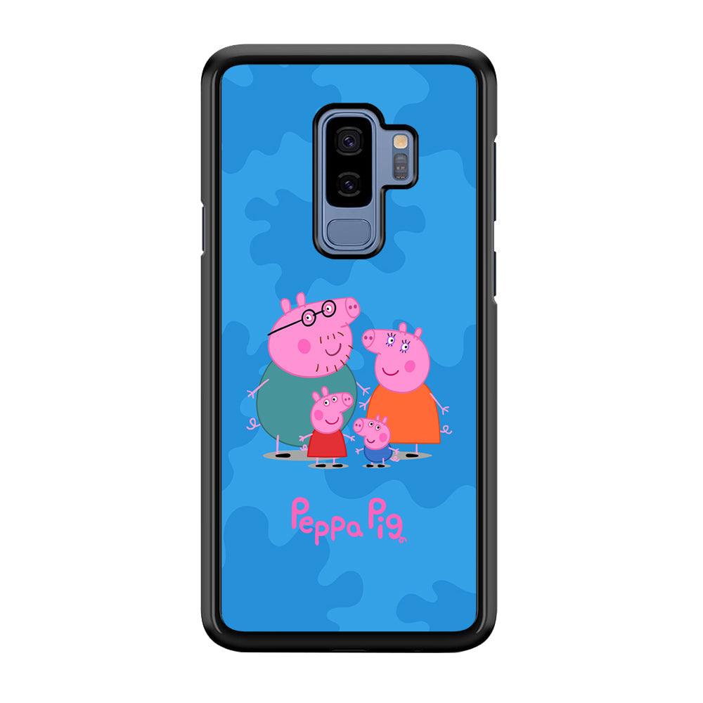 Peppa Pig Great Family Samsung Galaxy S9 Plus Case-Rubber Black (2D Case)-Oxvistore