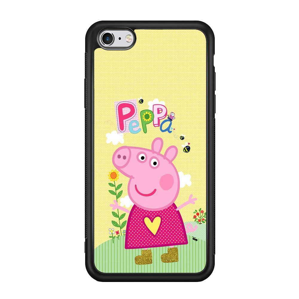 Peppa Pig Sunday Gardening iPhone 6 Plus | 6s Plus Case-Rubber Black (2D Case)-Oxvistore