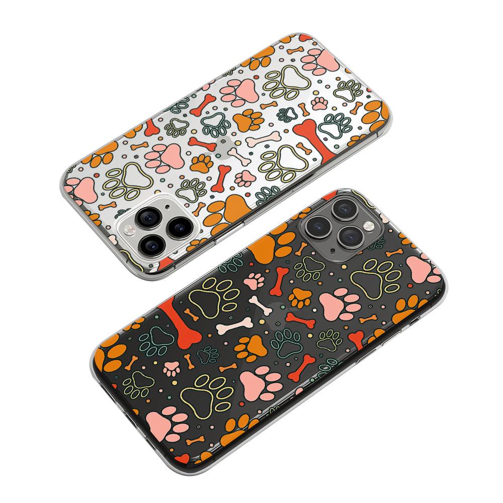 Pet Paw Colorful Clear Soft Case-Oxvistore