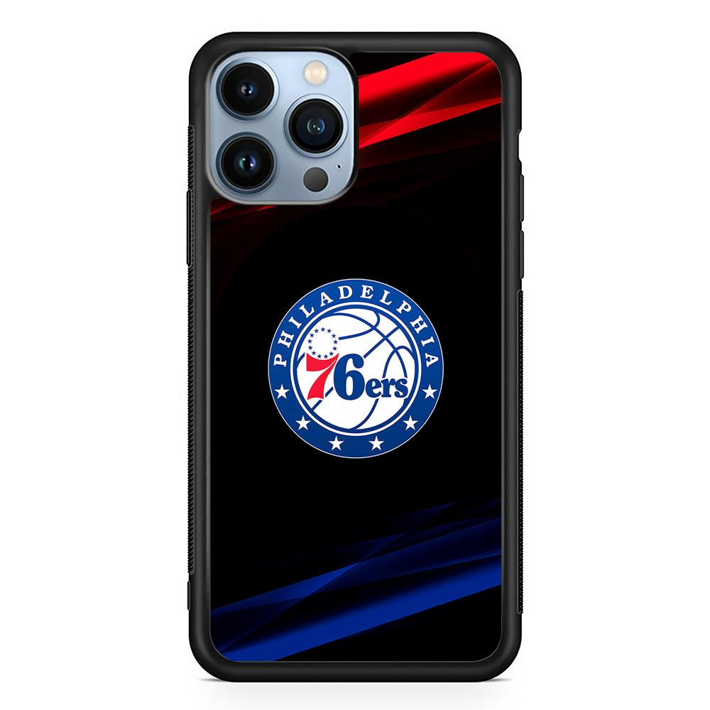 Philadelphia 76ers Logo 2D Rubber Phone Case-Black-Oxvistore