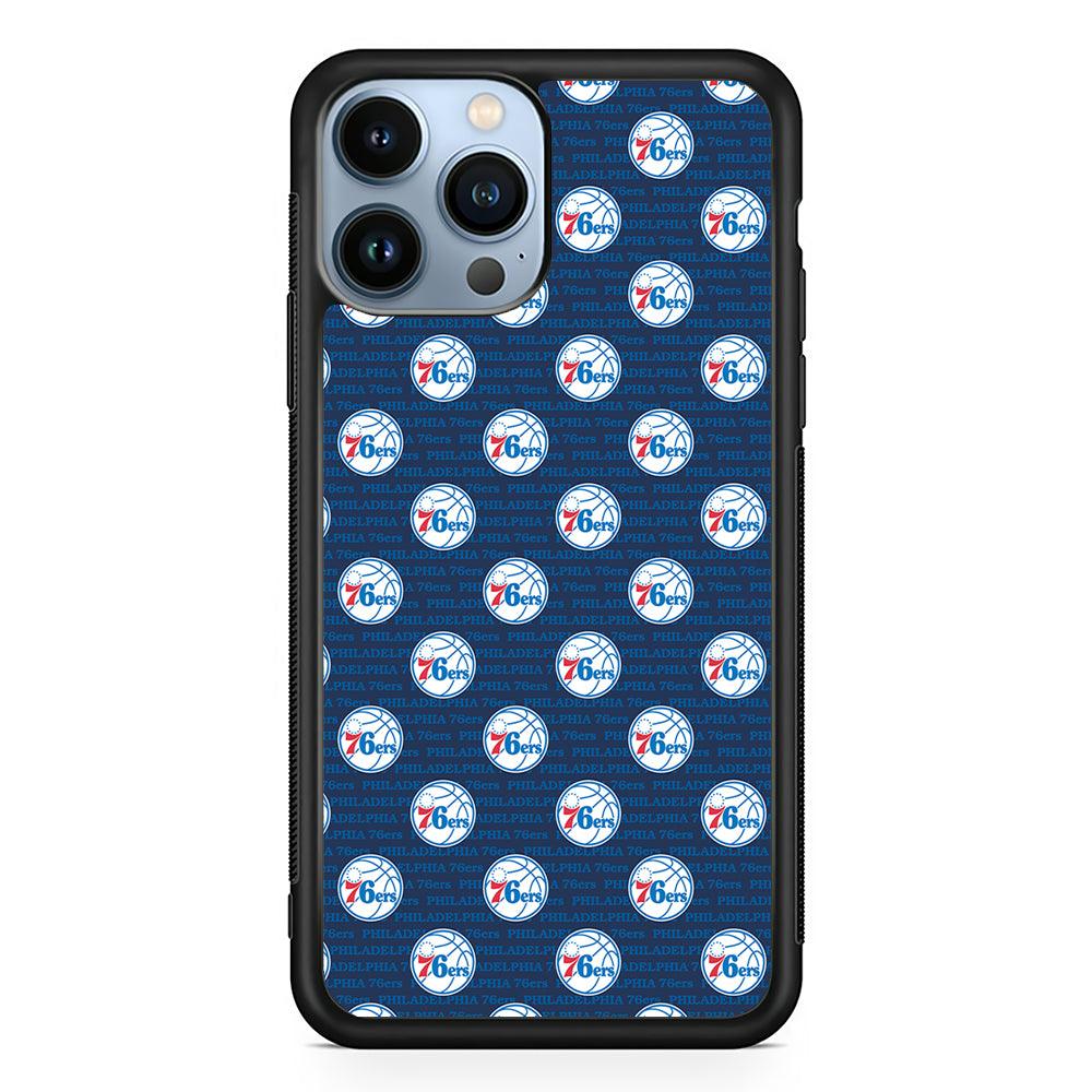Philadelphia 76ers Pattern 2D Rubber Phone Case-Black-Oxvistore