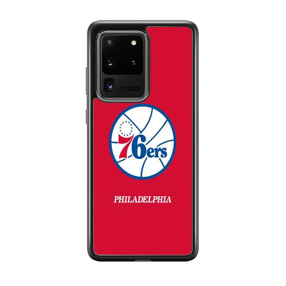 Philadelphia 76ers The Red Soul Samsung Galaxy S20 Ultra Case-Rubber Black (2D Case)-Oxvistore