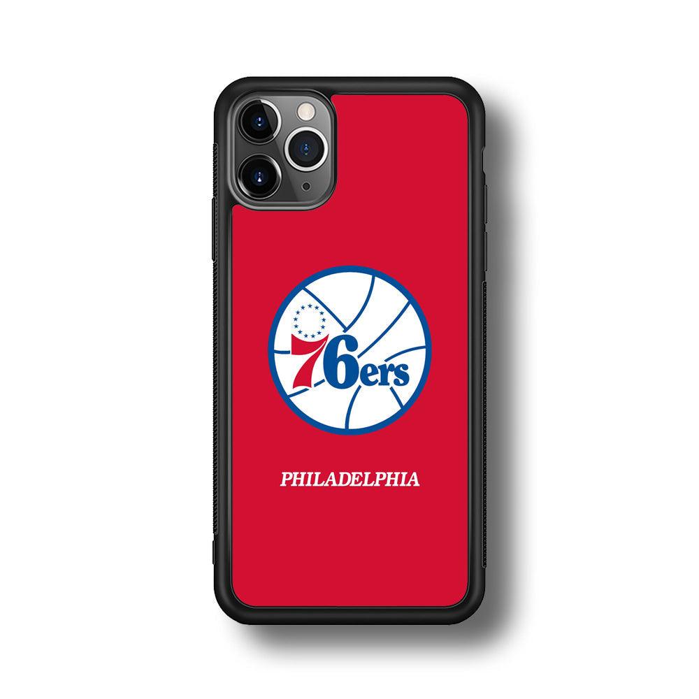 Philadelphia 76ers The Red Soul iPhone 11 Pro Case-Rubber Black (2D Case)-Oxvistore